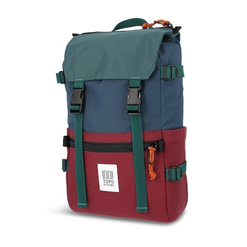 다양한 기능의 심플하고, 견고한 디자인의 백팩! - 진판델/보타닉그린-리싸이클