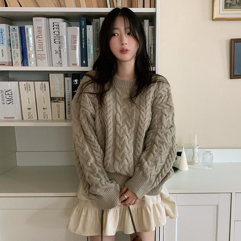 프롬비기닝 니크 케이블 루즈 니트 (5color)