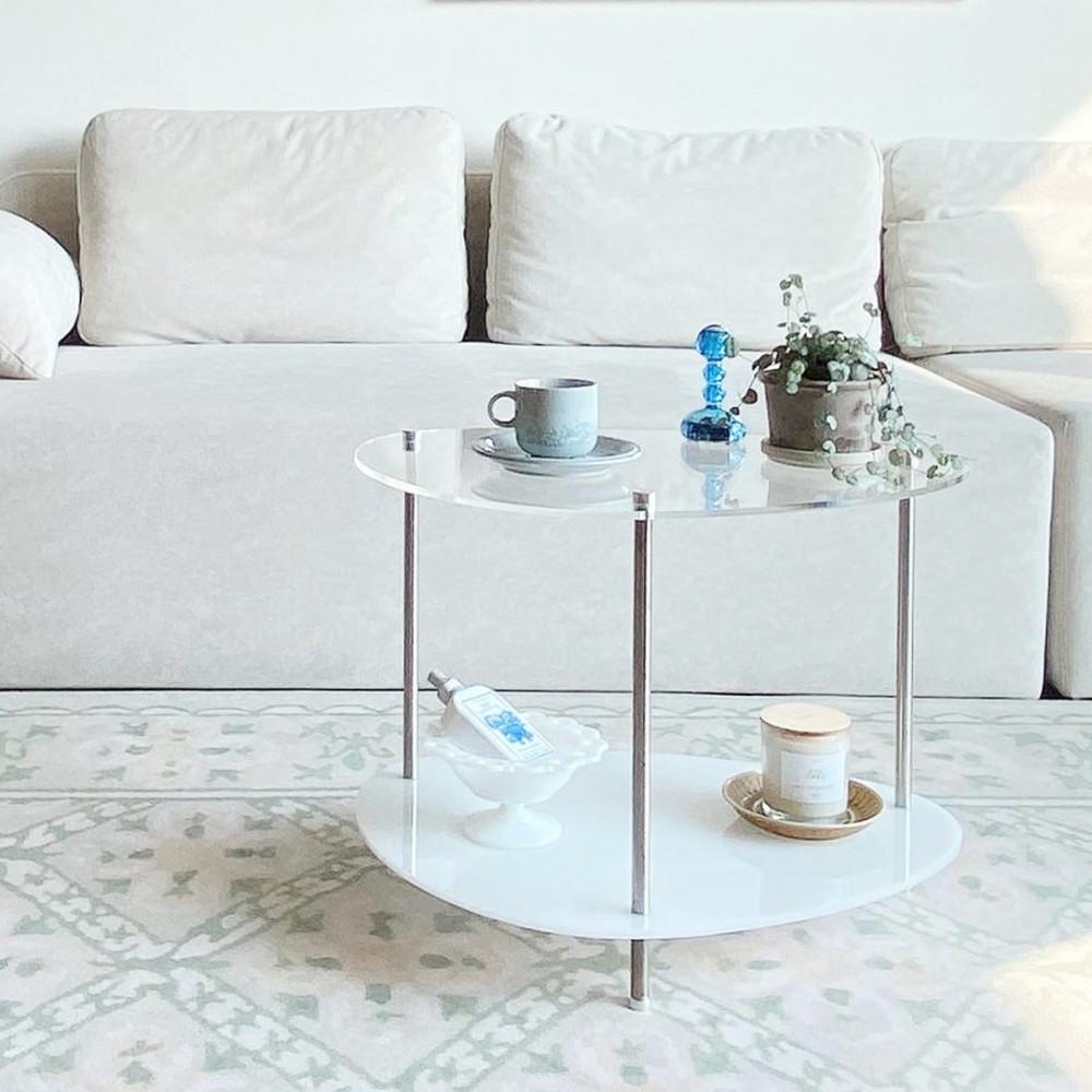 아크리코 아크릴 티테이블 코너테이블 사이드테이블 거실 협탁