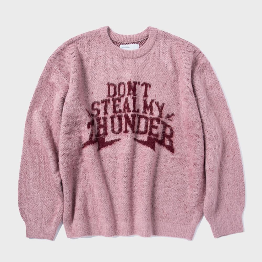 THUNDER  브러쉬드 니트 - 핑크