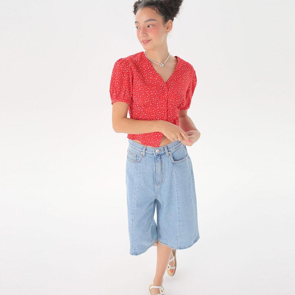Clover Flower Blouse_Red