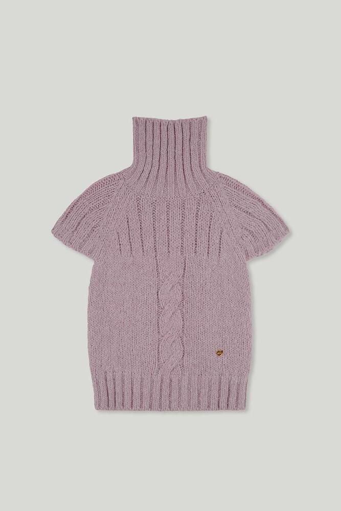 twist turtlneck knitwear_dry pink