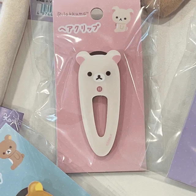 [일본정품/1+1] 리락쿠마 헤어핀 머리핀 헤어집게