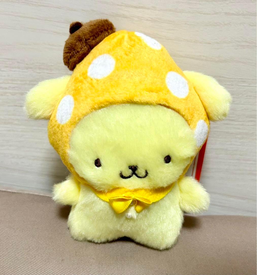 ポムポムプリン きのこ マスコットキーホルダー