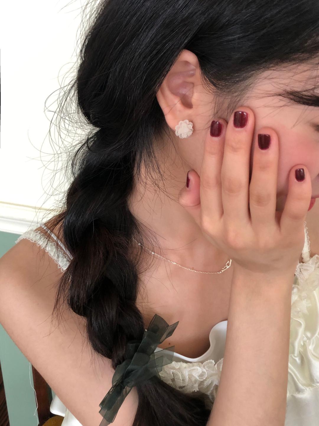 [925 silver] 연꽃 은 귀걸이