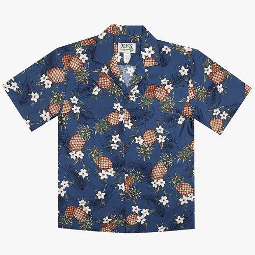 오리지널 하와이안 셔츠 KYAL-410 NAVY