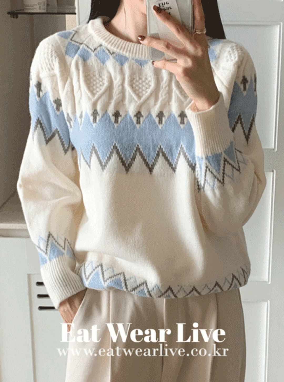 스노우 노르딕 니트