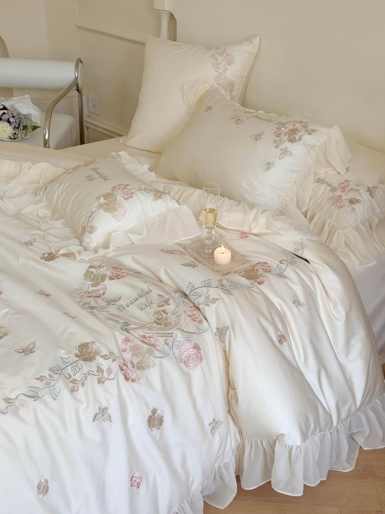 플라이 쉬폰 베딩 커버 세트