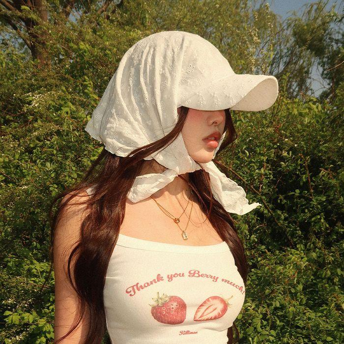 [29CM단독] Sunveil Scarf Cap - White