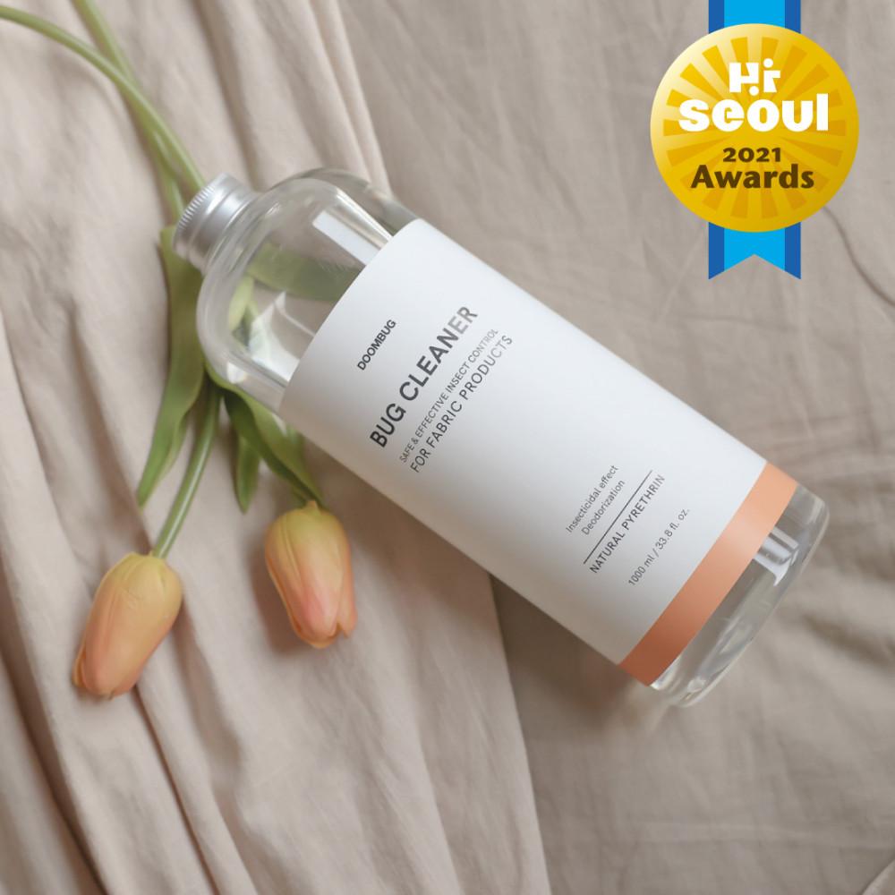 둠벅 버그크리너 리필용 1000ml 집먼지 진드기 빈대 베드버그 퇴치제 천연살충제 알레르기 비염 아토피 천식 알러지 예방 침대 침구 이불 패브릭 소파 매트리스 카페트 스프레이 : 둠벅