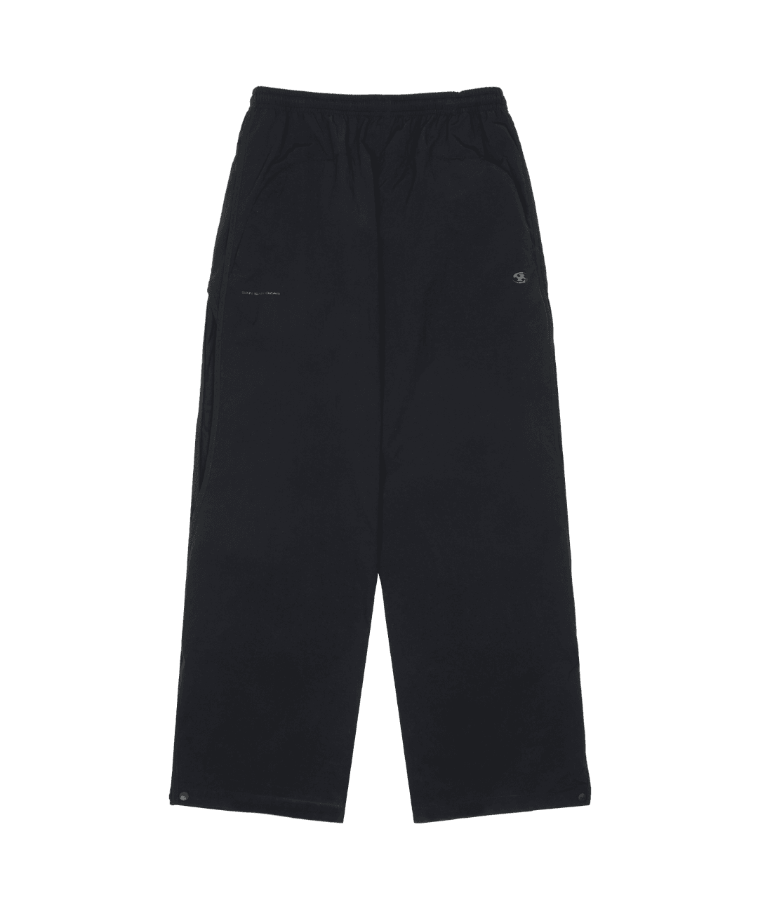 SIDE FLAP TRACK PANTS [BLACK]