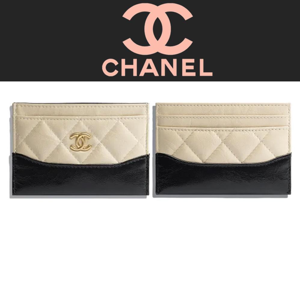 프랑스직구)  샤넬 chanel  카드홀더 블랙 베이지 A84386 Y61477 C0204