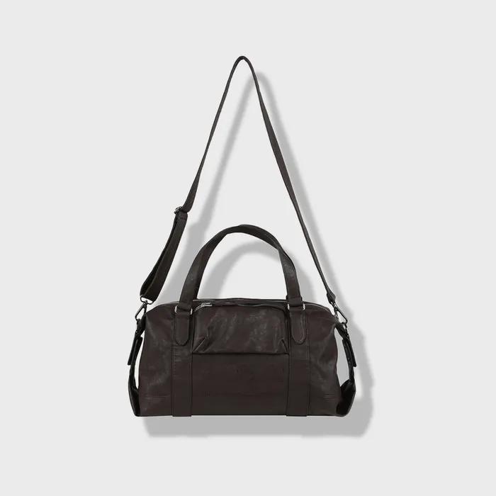 FOLDED BOSTON BAG BROWN