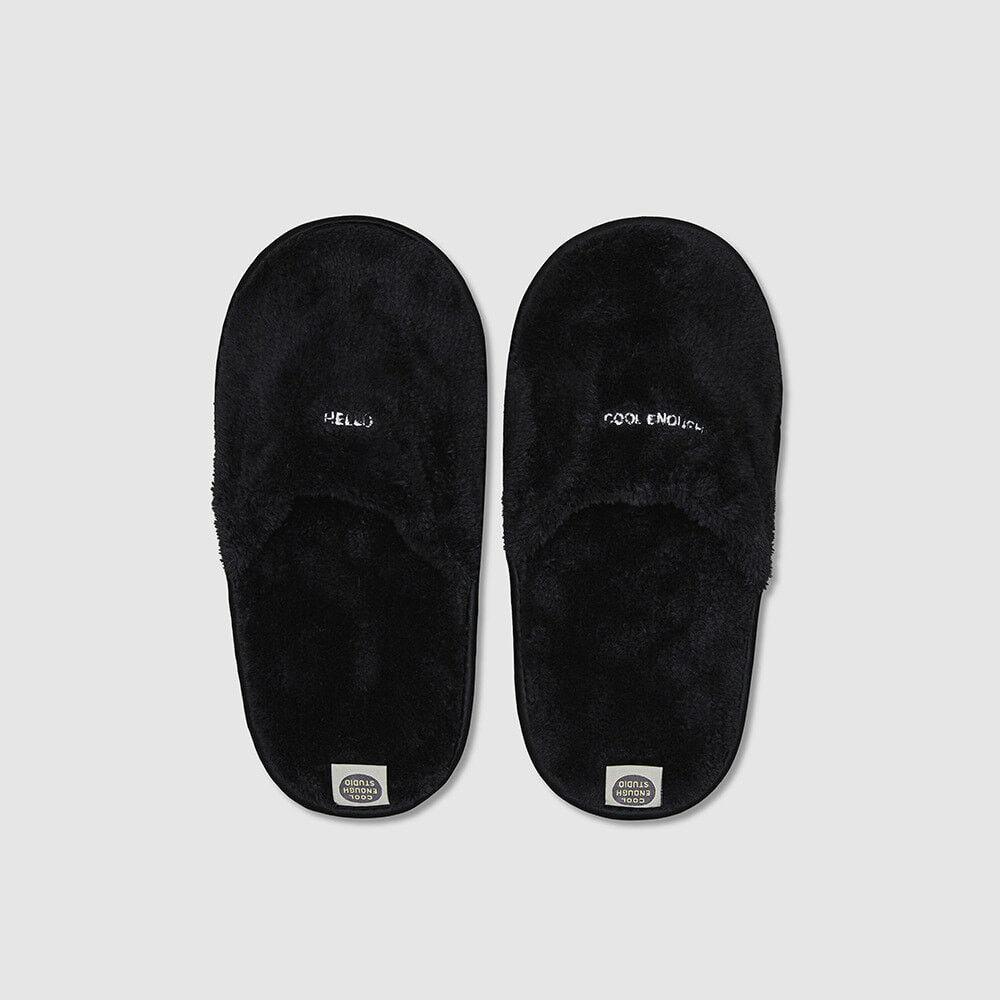 THE TOWEL SLIPPERS (BLACK) 쿨이너프 극세사 실내화 슬리퍼