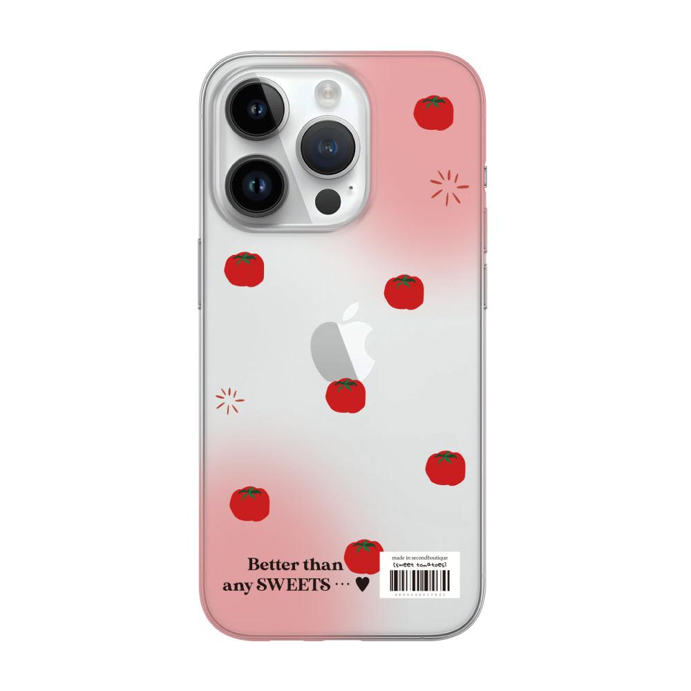 [Jellhard case] Fruit Fruit clear case _ tomato