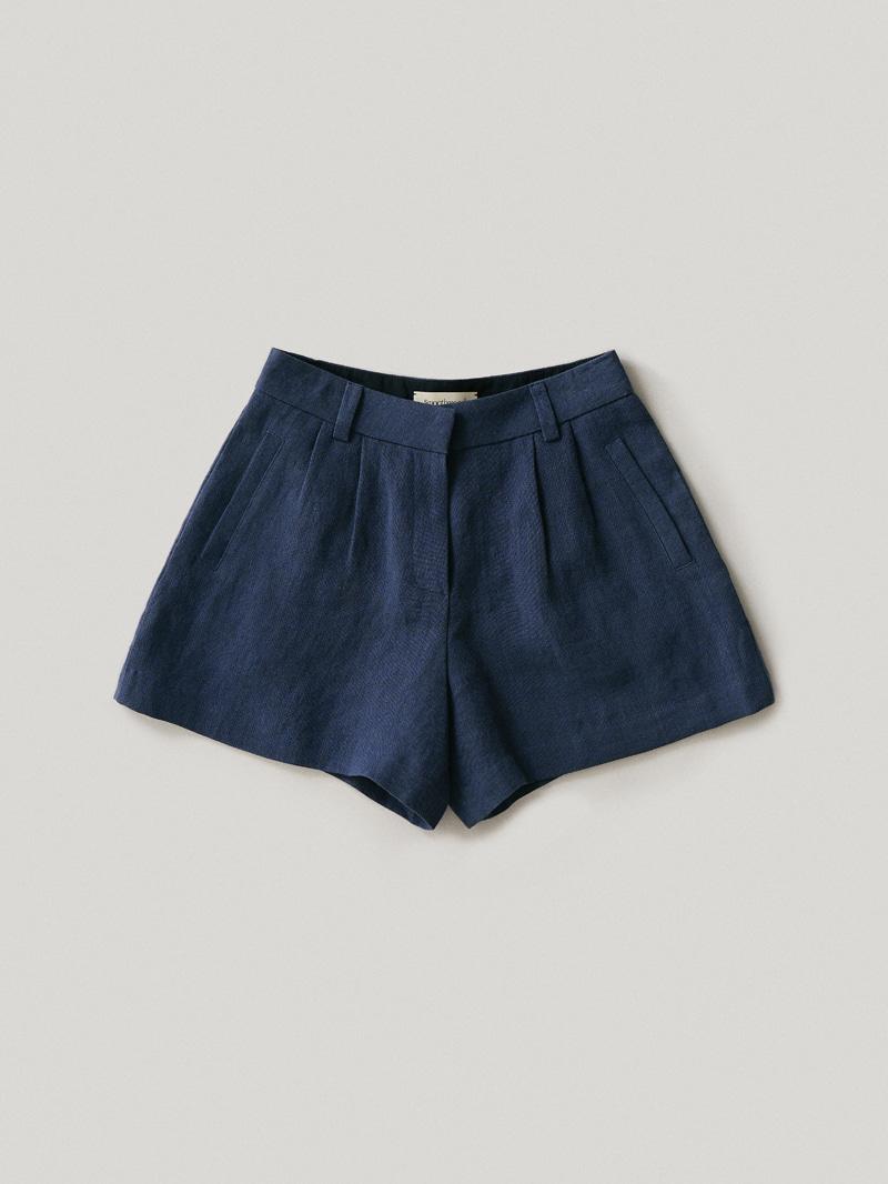 Sand Linen Shorts Blue
