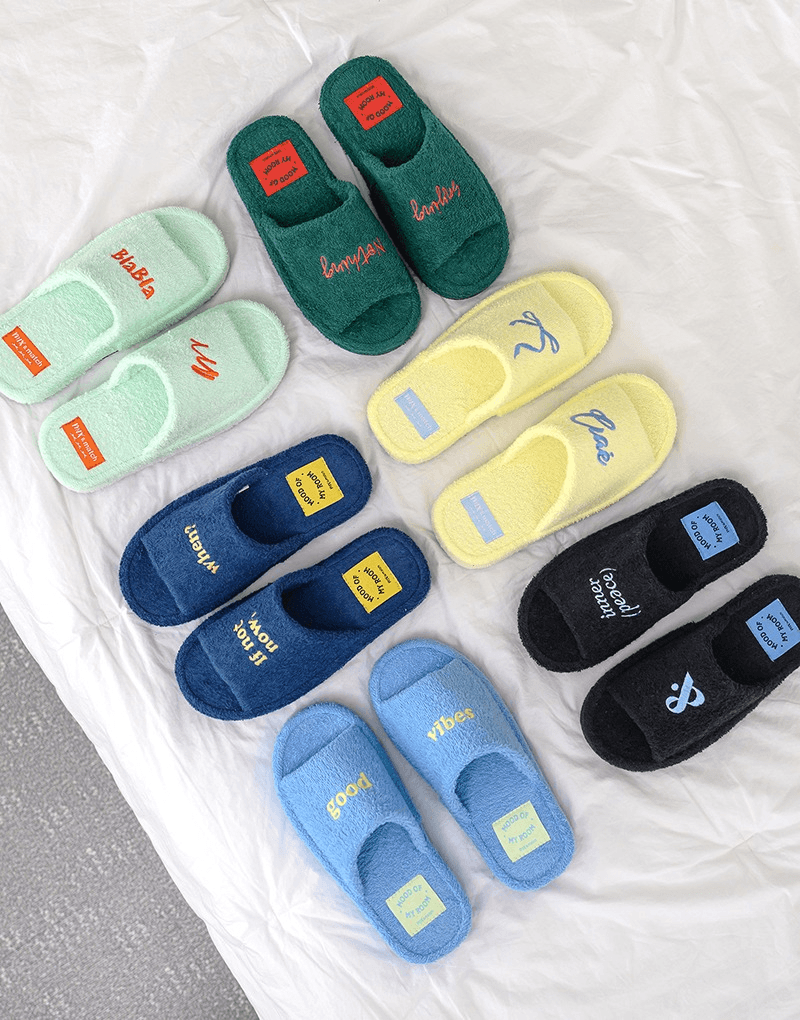 [모음]오픈토 테리 레터링 층간소음 워셔블 룸슈즈 홈 실내화 슬리퍼 M/L 7종