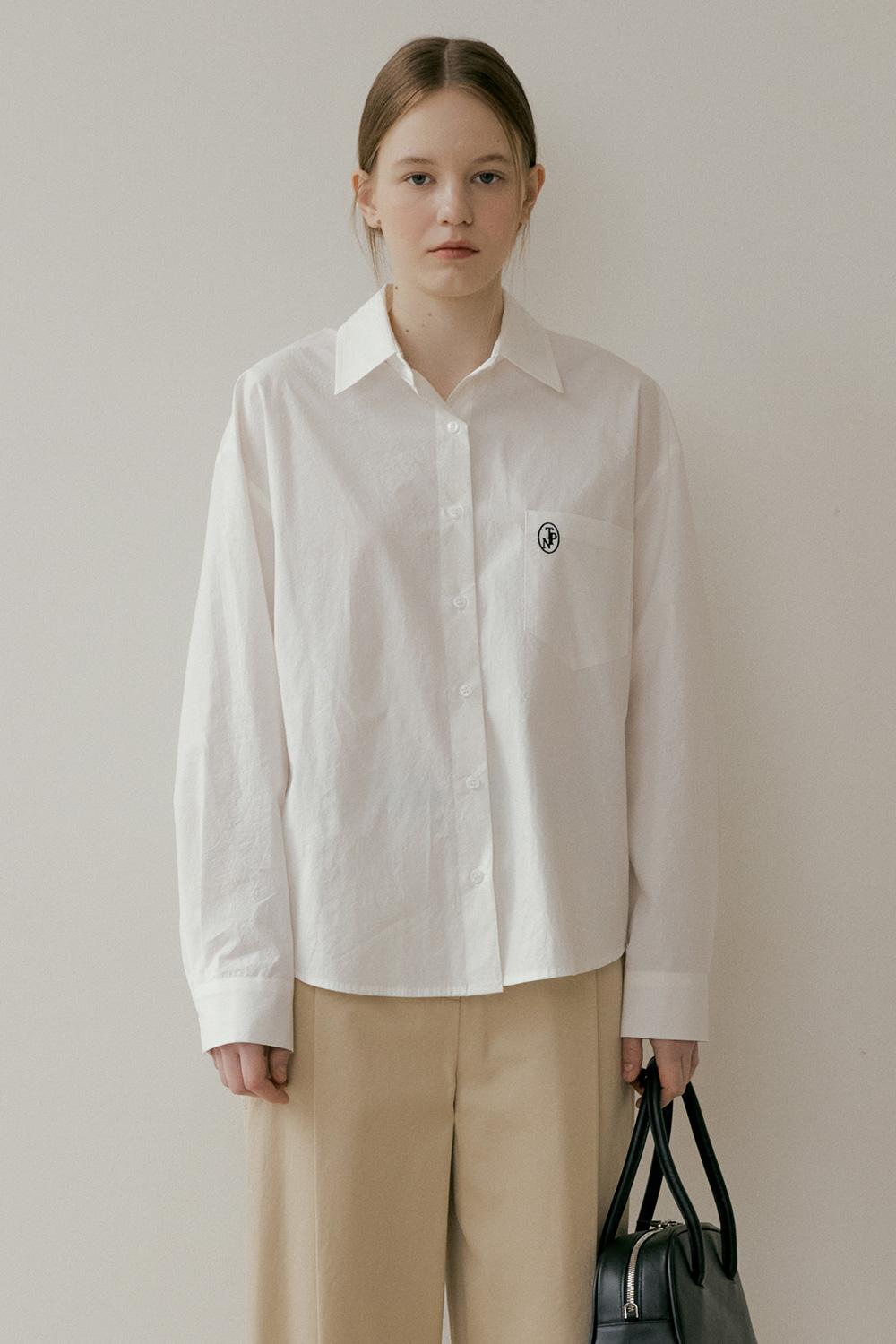 BASIC STICHWORK SHIRT - Ivory