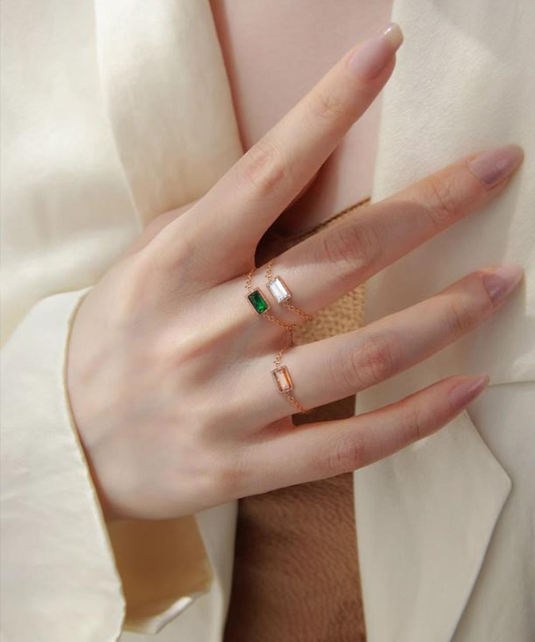 [실버925] 탄생석 슬라이딩 반지 STJ-RB1120