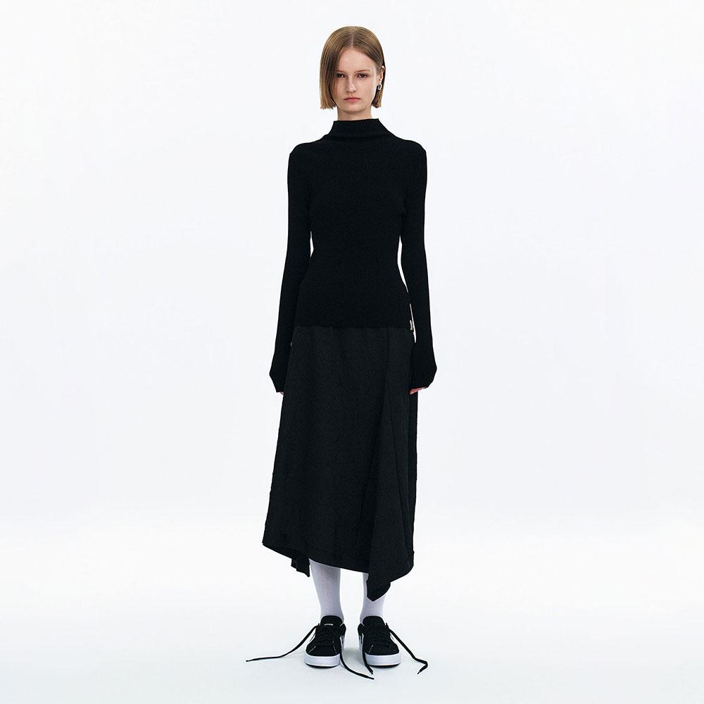 Wrinkle Skirt (Black)