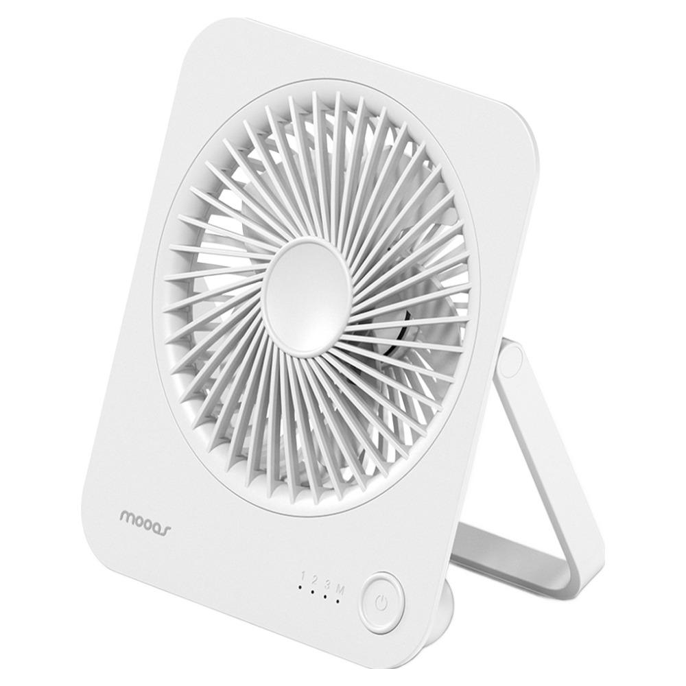 무아스 플랫스퀘어 탁상용 무선 선풍기 MF-D3, MF-D3, 화이트