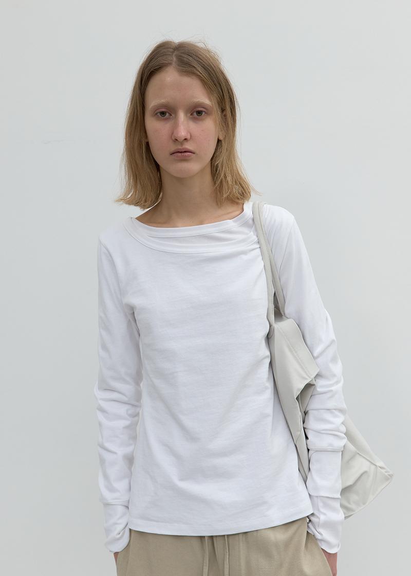 SNUG LONG SLEEVE TOP IN WHITE