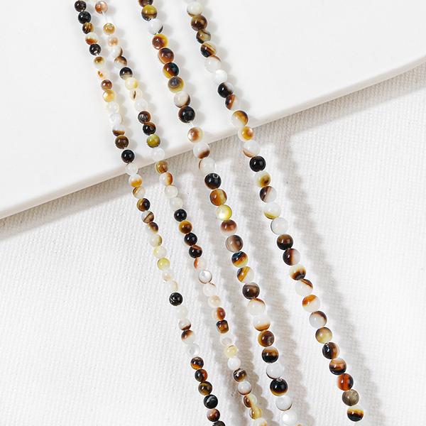 [6033-04]자개 라운드 2~2.5/3mm 블랙자개 ,1줄(약37cm)