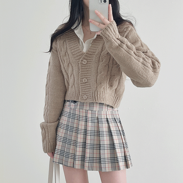 베베 크롭 가디건 - 4color
