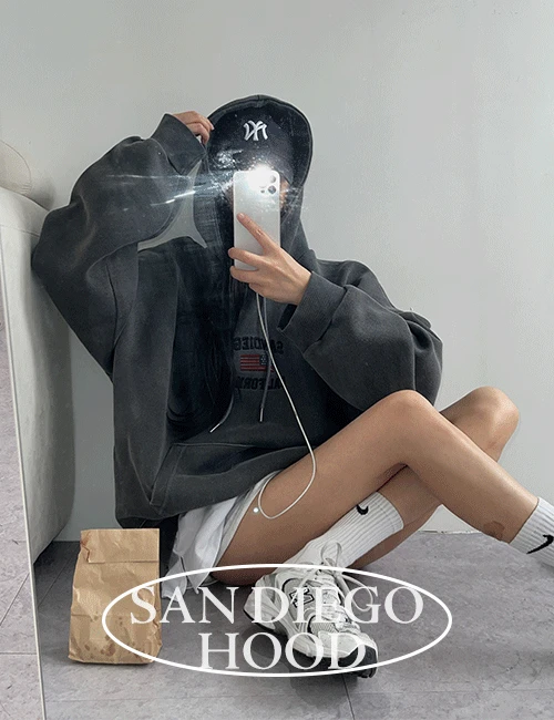 샌디에이고 피그먼트 후드티