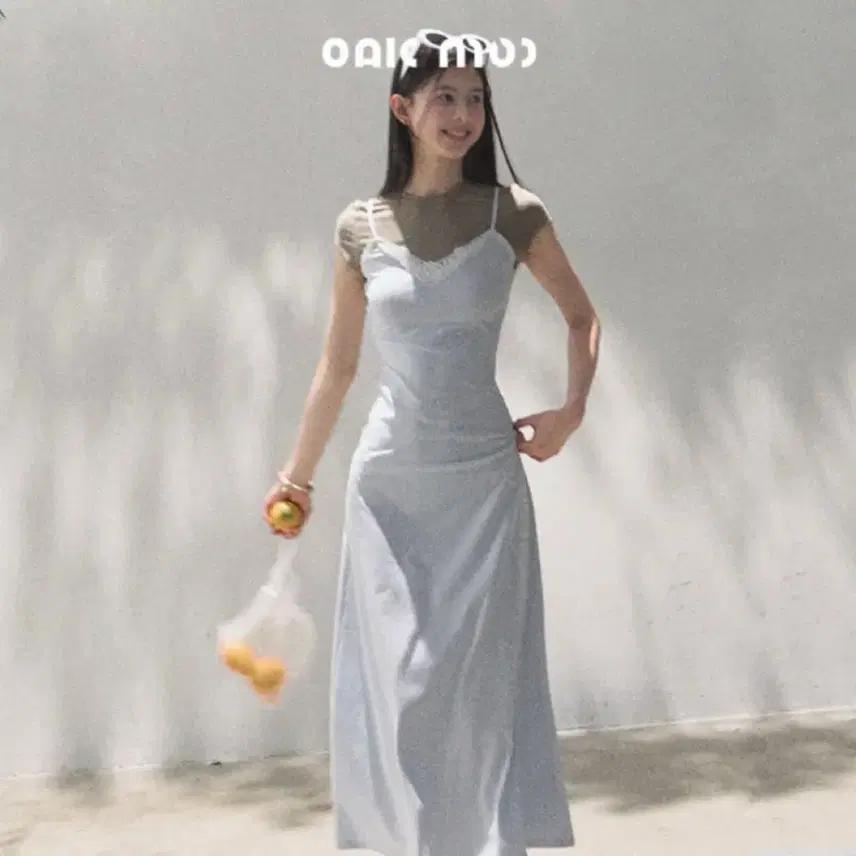 OAKMOO 원피스 레이어드 롱 원피스