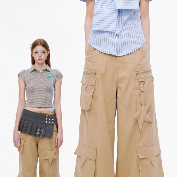Star Keyring Cargo Wide Pants