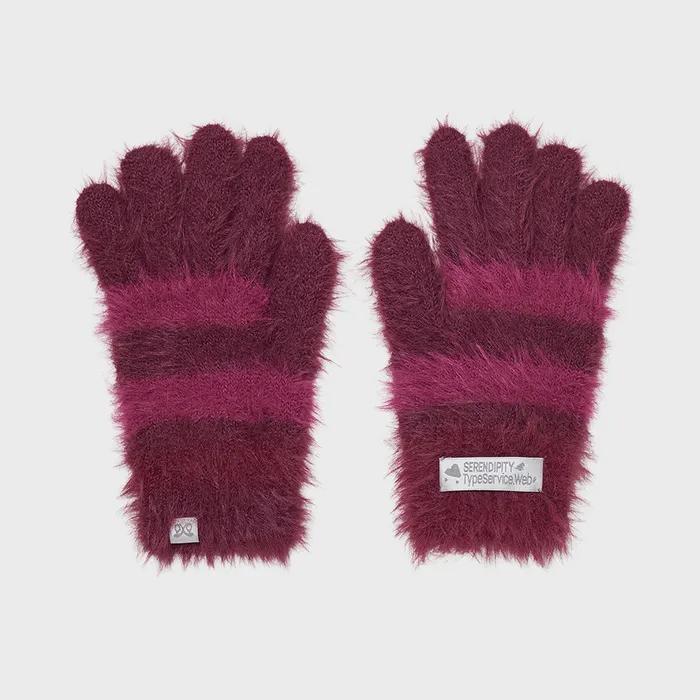 Fuzzy Touch Gloves [Red]