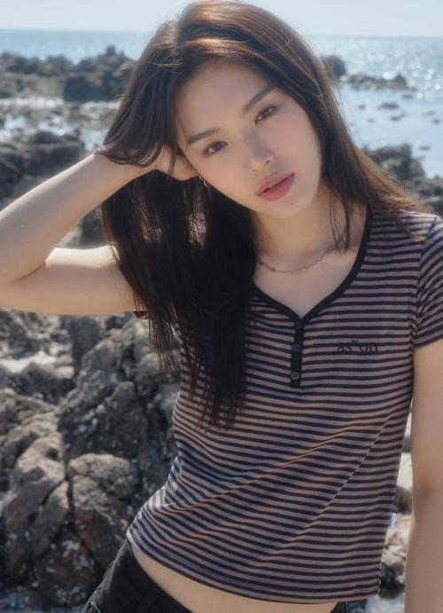 CANDY STRIPE T / BLACK