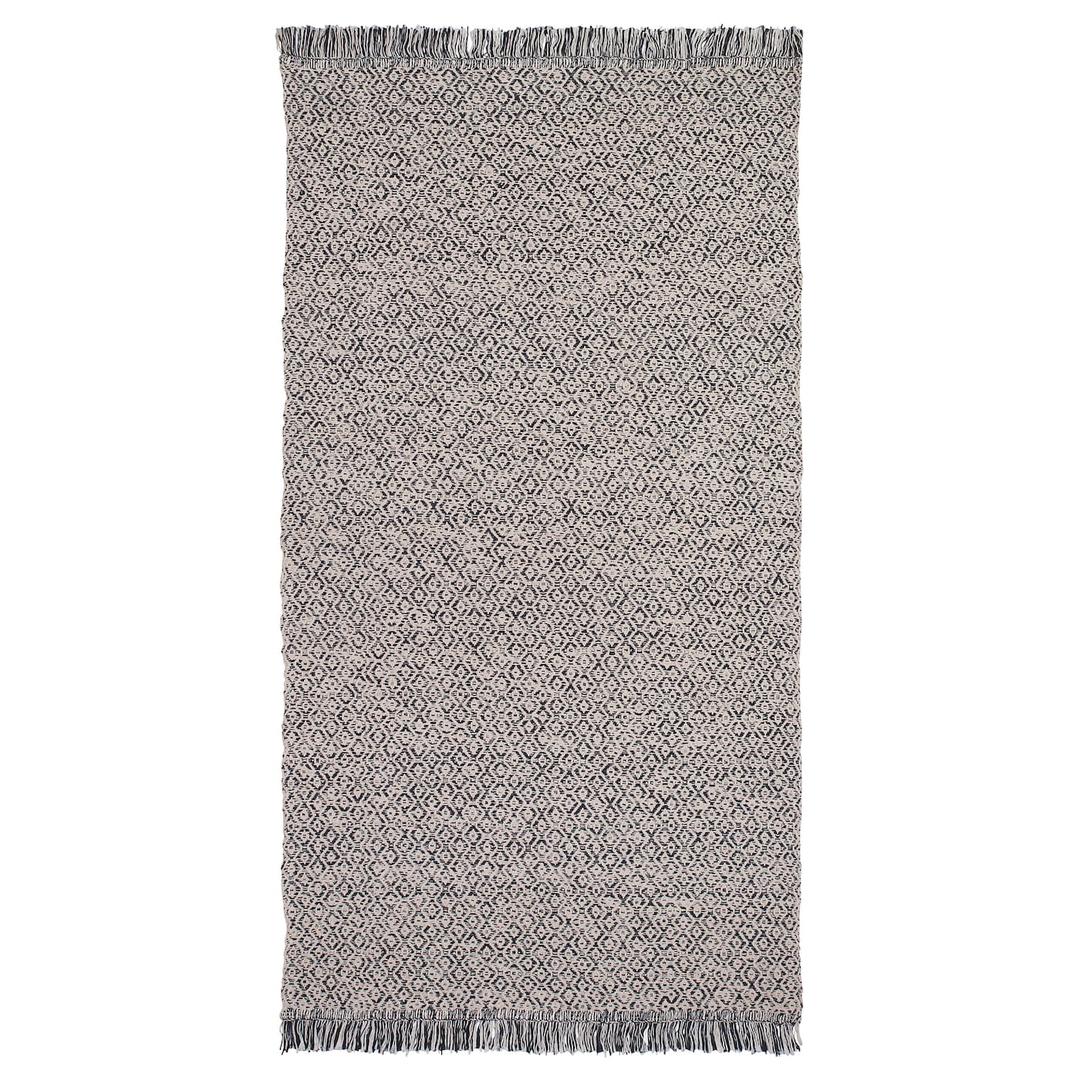 RÖRKÄR 뢰르셰르 평직러그 - 블랙/내추럴 80x150 cm
