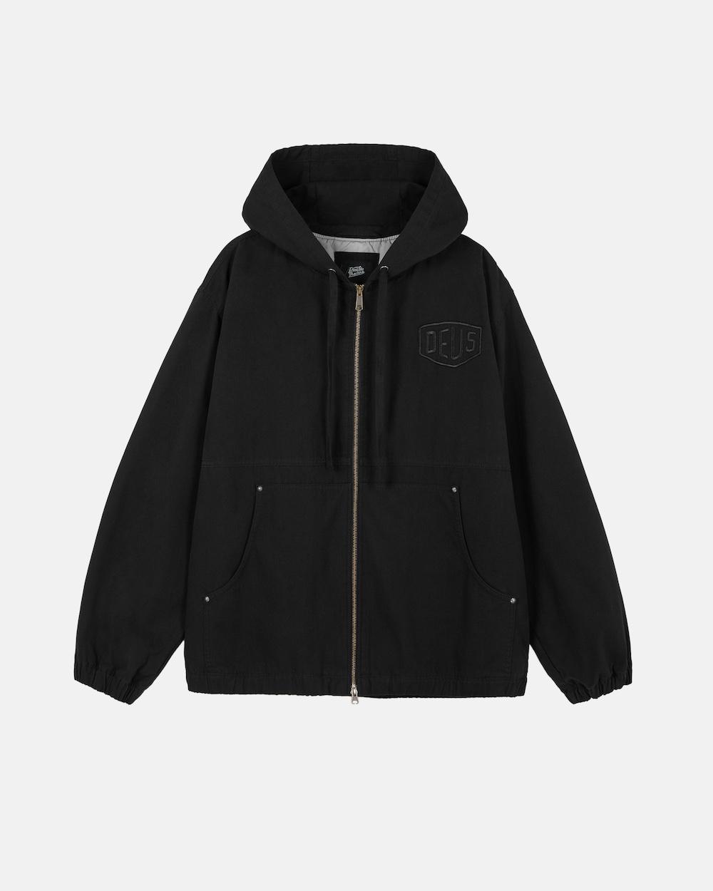 Script Address Carpenter Hoodie Jacket_Black
