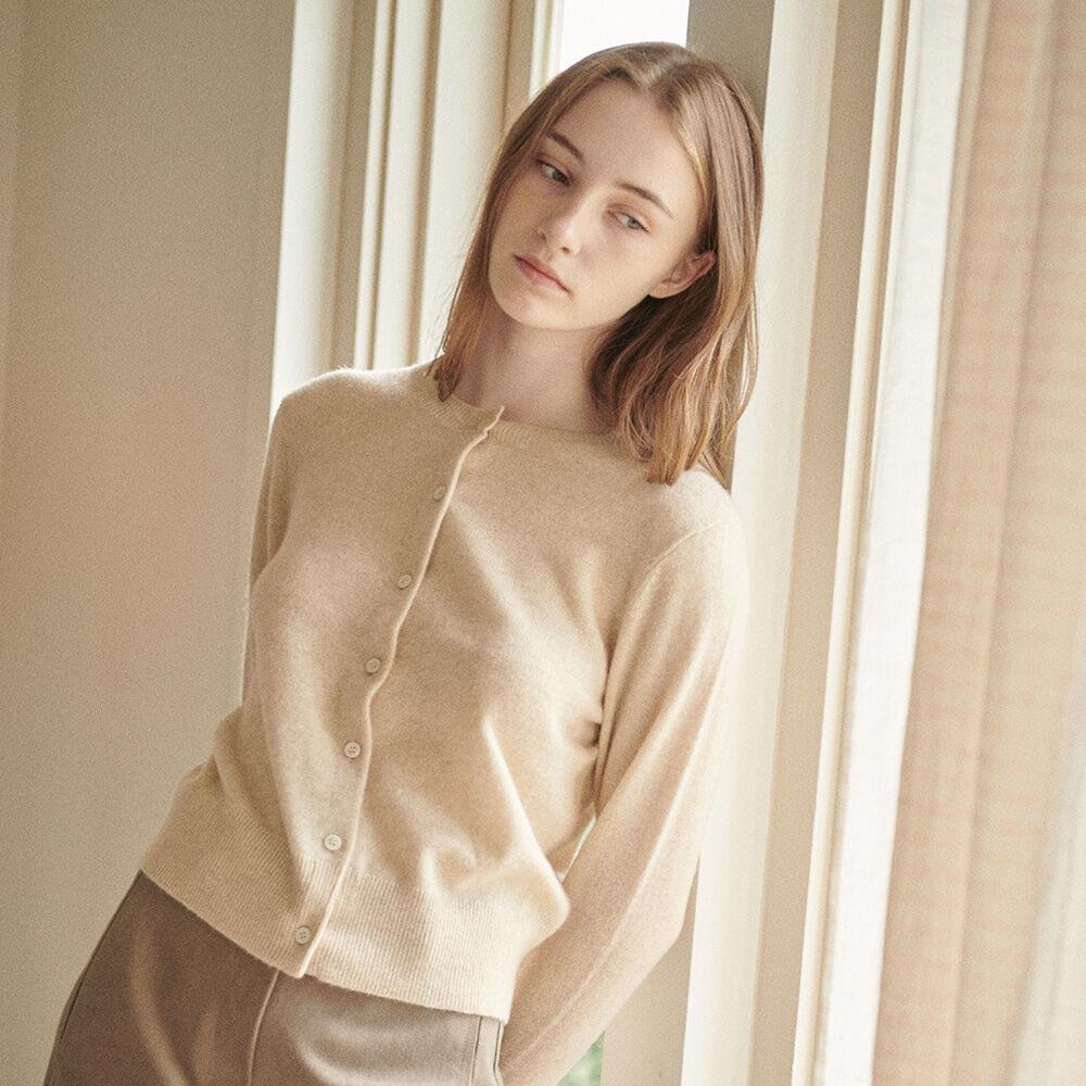 100% Cashmere Basic Cardigan