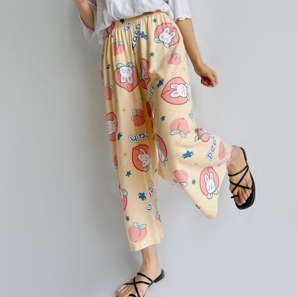 마실웨어 시원한 와이드 팬츠 (10종 택1) 귀여운 곰돌이 잠옷 바지 선물 고무줄 밴딩
