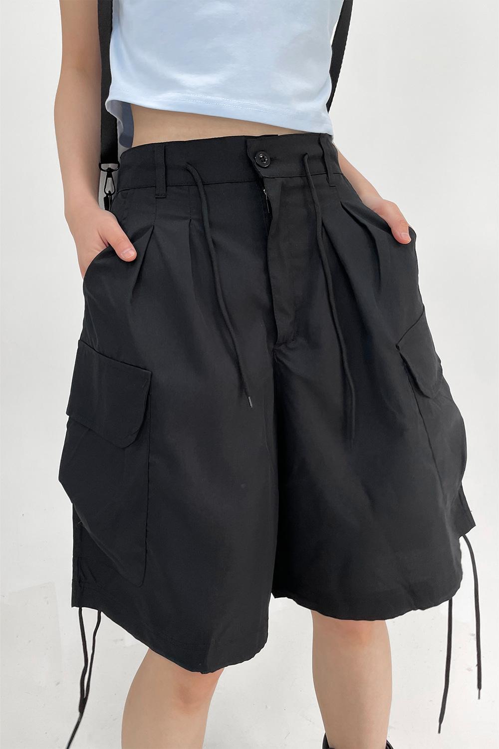 아쿠비클럽 bank cargo wide half pants (2colors)