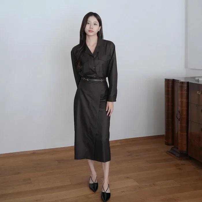 라일라 셋업 스커트 (브라운)