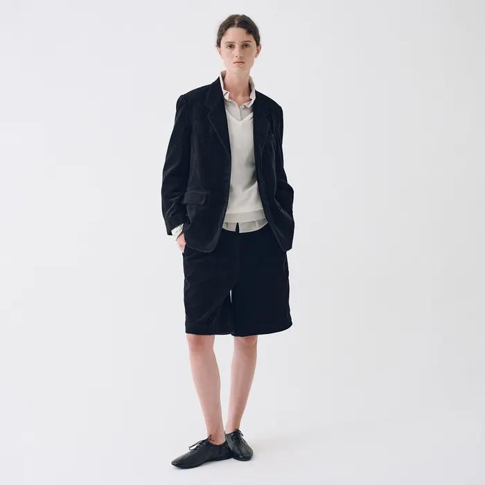 Cotton Corduroy Shorts (Black)