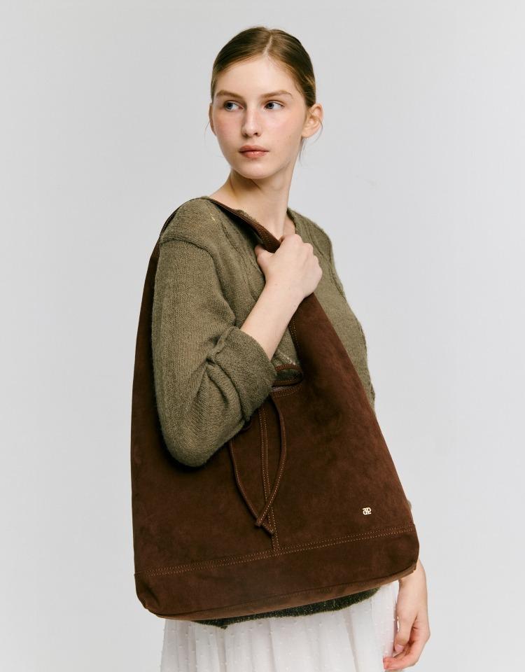 [예약배송 10/23]pino bag (suede) - brown (L)