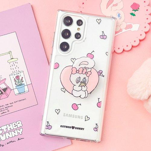 갤럭시S22 시리즈 클리어 젤하드 스마트 그립 핑거 젤리 톡 케이스 토끼