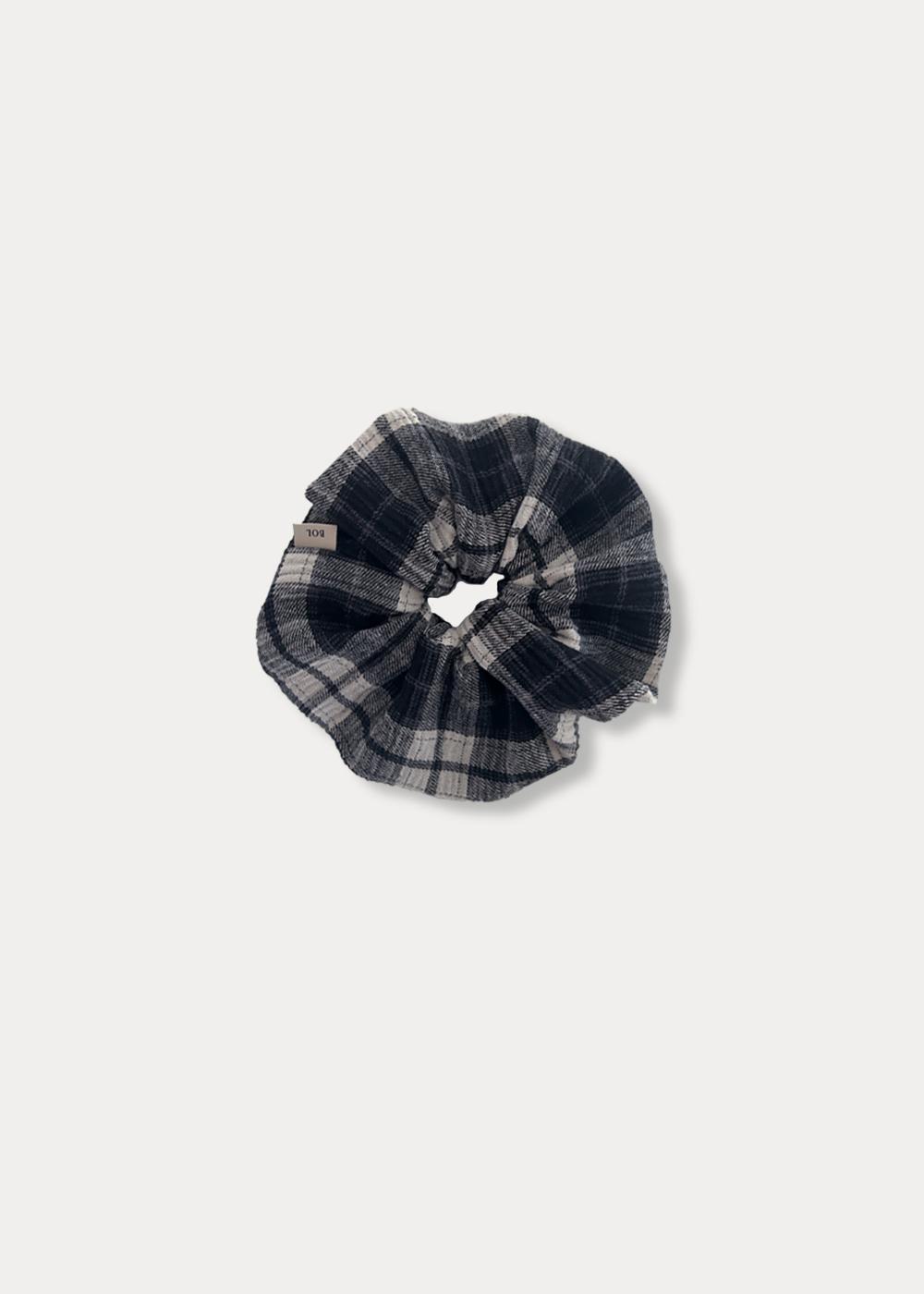 warm check scrunchie