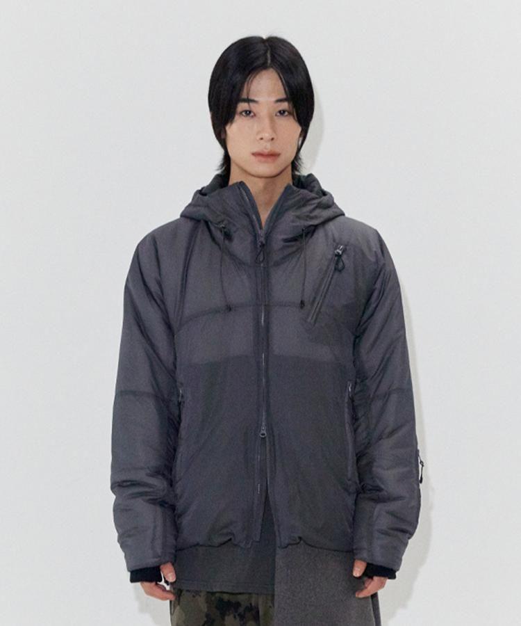 [PARAKEET] Reversible Thinsulate Padded Jumper (Charcoal)