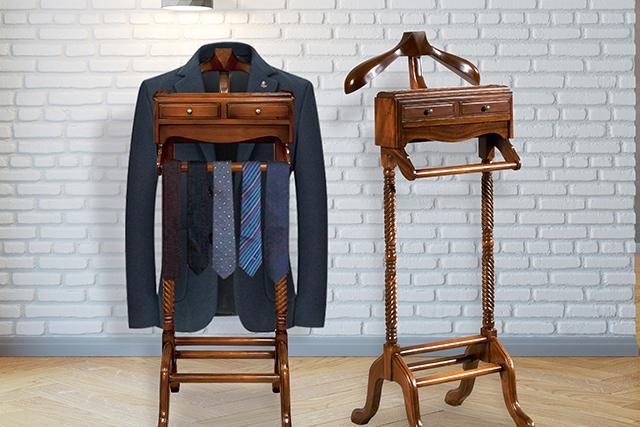 [남편선물최고!] 아니스 마호가니 원목 엔틱 교복 정장 양복걸이 클래식 옷걸이 행거