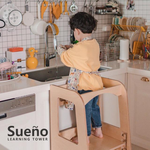 [꼬메모이] ★유주맘★ 수에노 러닝타워 / 자작나무 주방놀이 스텝스툴 키친헬퍼