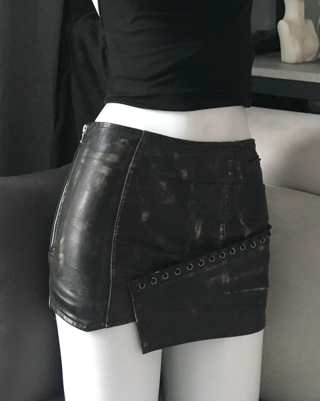 ༒ Vintage hole skirt | 후루츠패밀리