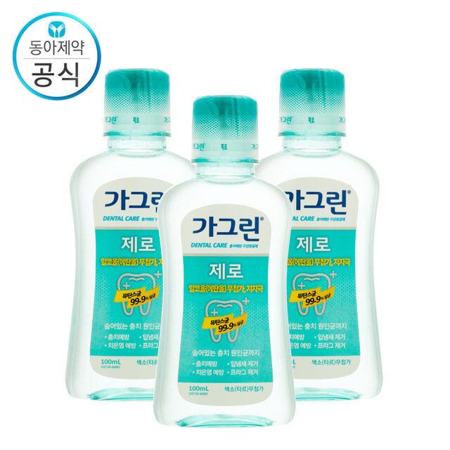 가그린 제로 100ml X 3개