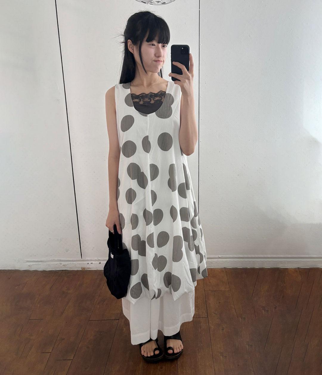 [블랙 프리오더 오픈]dot sleeveless ops (2c)