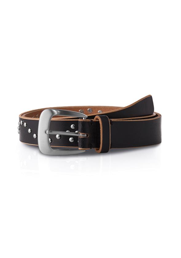 (세비지) 410 Stud Leather Belt - Black